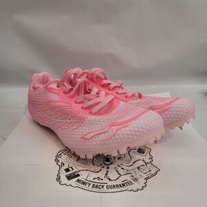 Unbranded Track Spikes Racing Shoes Womens EU 37 Pink Sprint Cleats with Bag